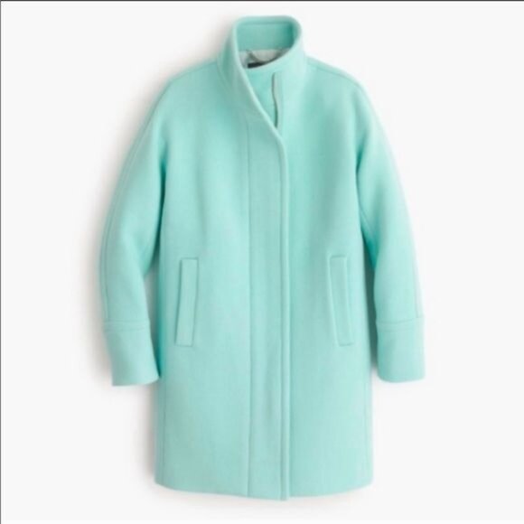 J.Crew Stadium Cloth by Nello Gori Cocoon Coat in Soft Mint - Sz 6P - New - Picture 12 of 13